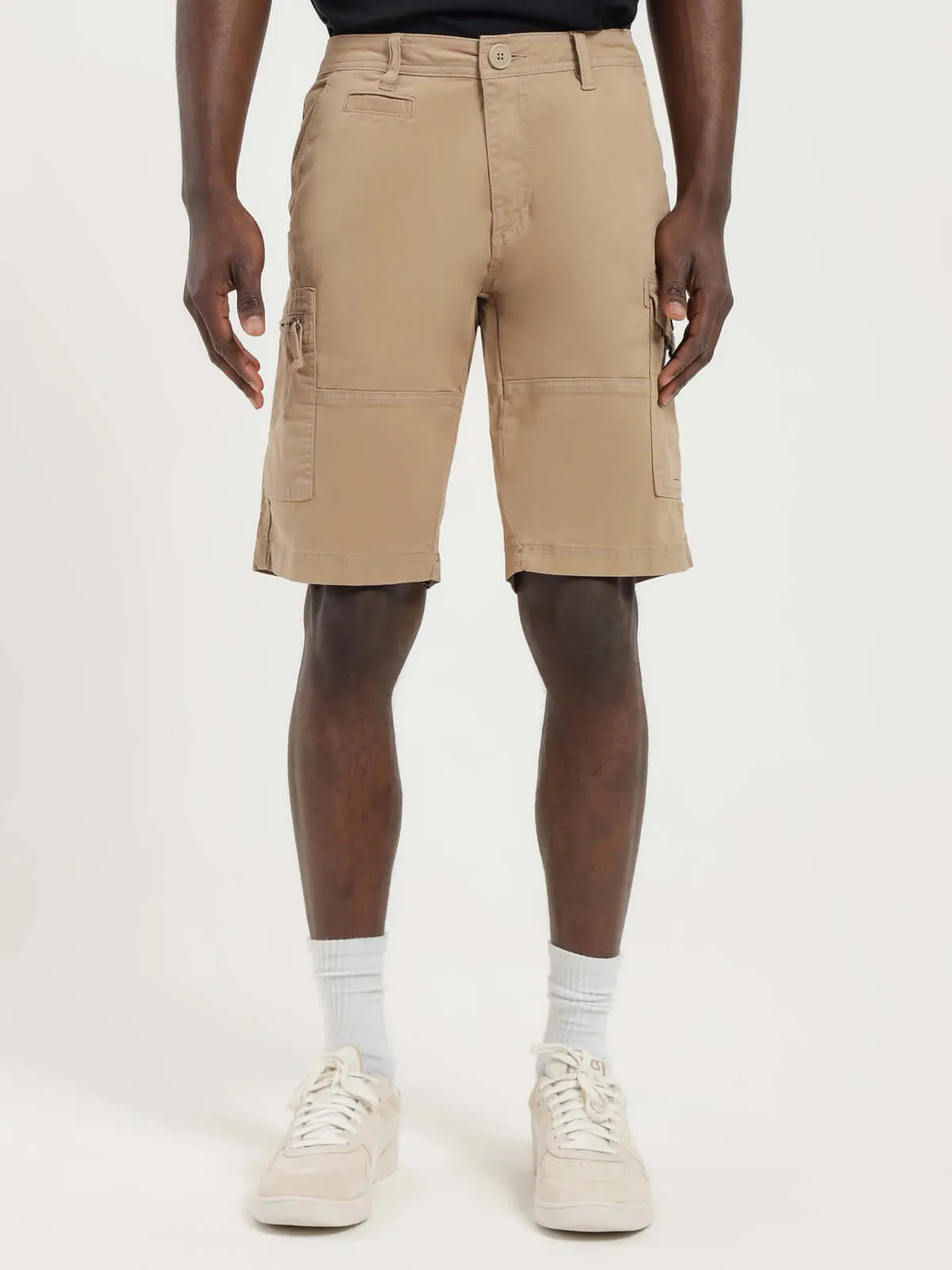 Henleys Mens Leon Cargo Shorts - Desert Sand